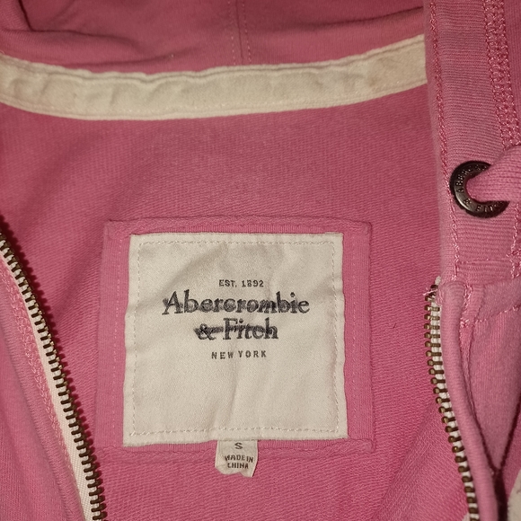 ABERCROMBIE FITCH pink hooded sweatshirt small - Picture 2 of 7